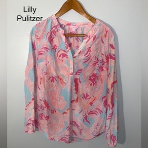 Lilly Pulitzer silk blouse size small